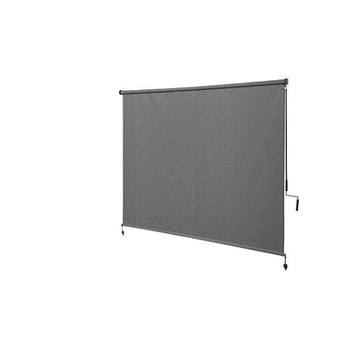 Outdoor Crank Roller Shade with 95% UV Protection, (6 ft. x6 ft.) Pewter