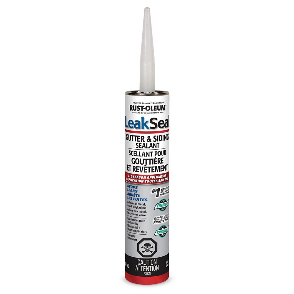 LeakSeal Gutter & Siding Sealant White 300ml | The Home Depot Canada Best Roof Sealant For Leaks Home Depot