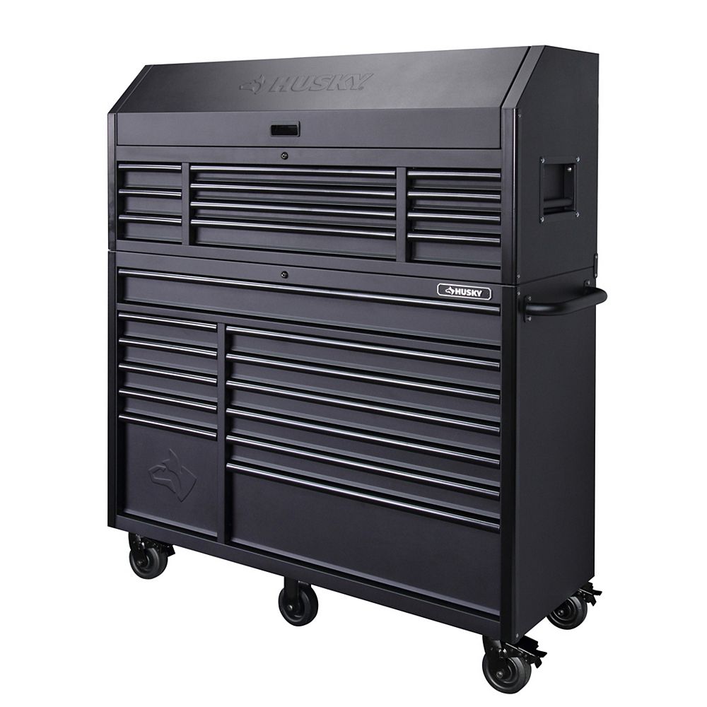 Husky 56-inch 23-Drawer Mobile Tool Storage Chest and Cabinet Set in