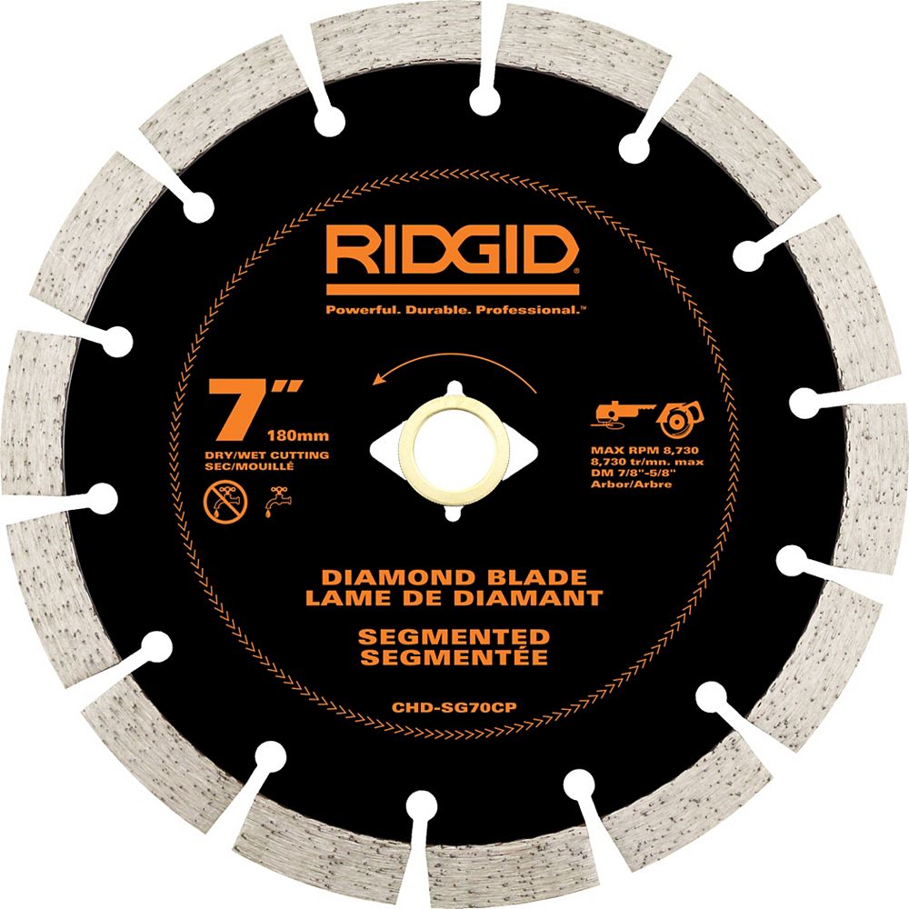 RIDGID 7 inch Segmented Diamond Blade The Home Depot Canada