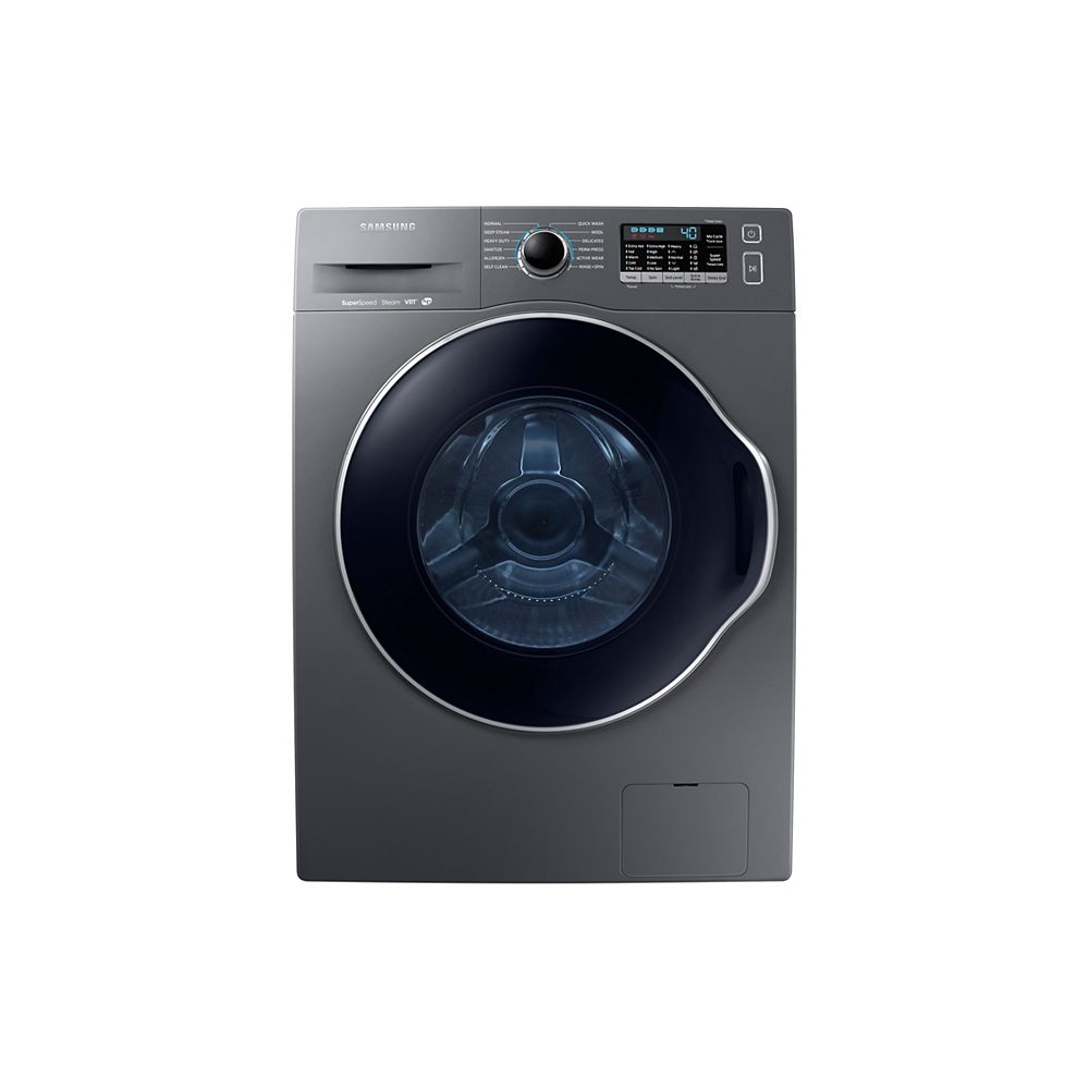 Samsung 2.6 cu. ft. Compact Front Load Washer in Platinum | The Home ...