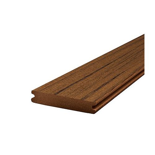 12 ft. - Transcend Tropical Composite Capped Grooved Decking - Spiced Rum