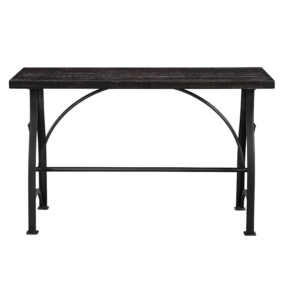 Pulaski Tiburon Wood & Metal Sofa Table The Home Depot Canada