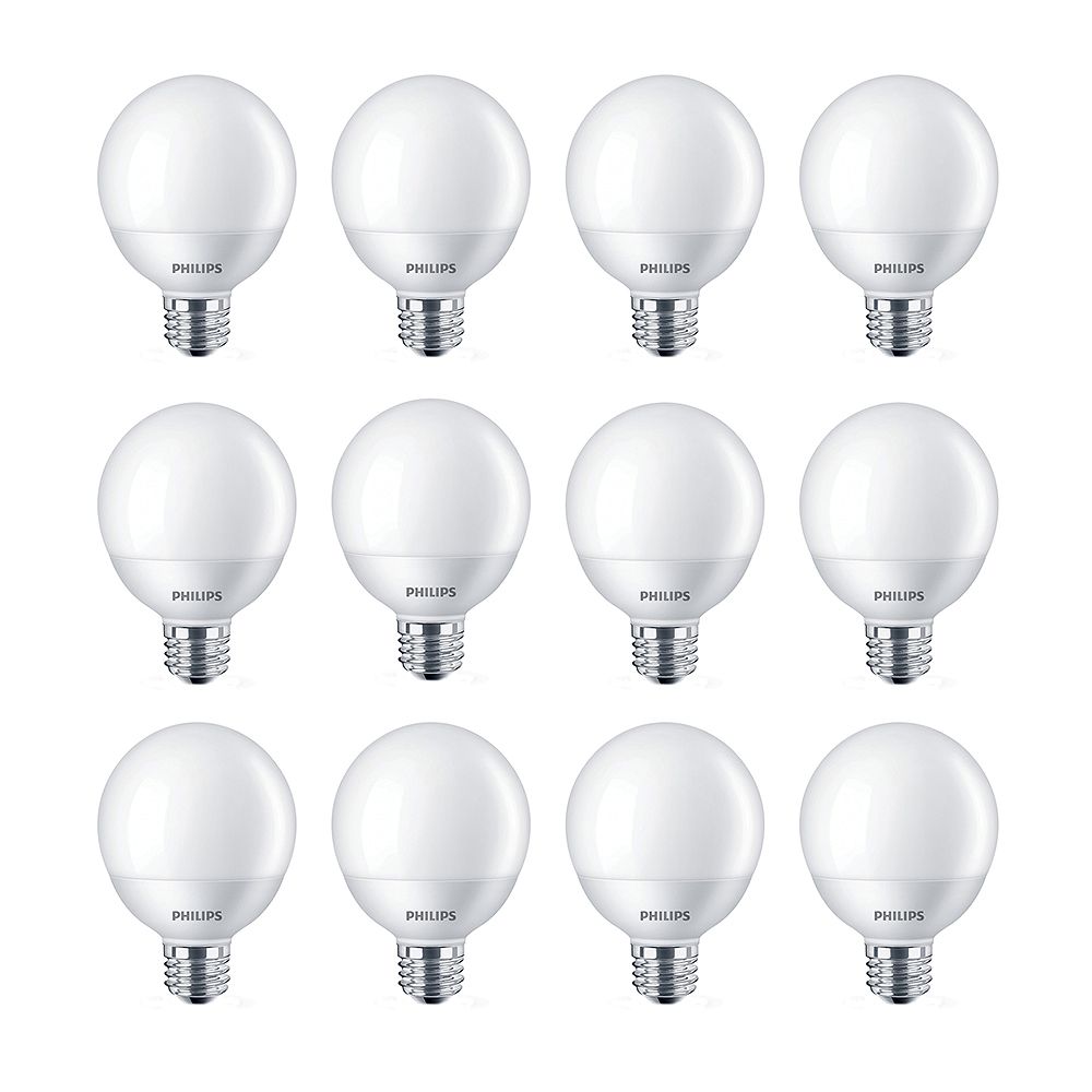 Philips 40W Equivalent Daylight Globe LED Light Bulb (12-Pack) | The ...