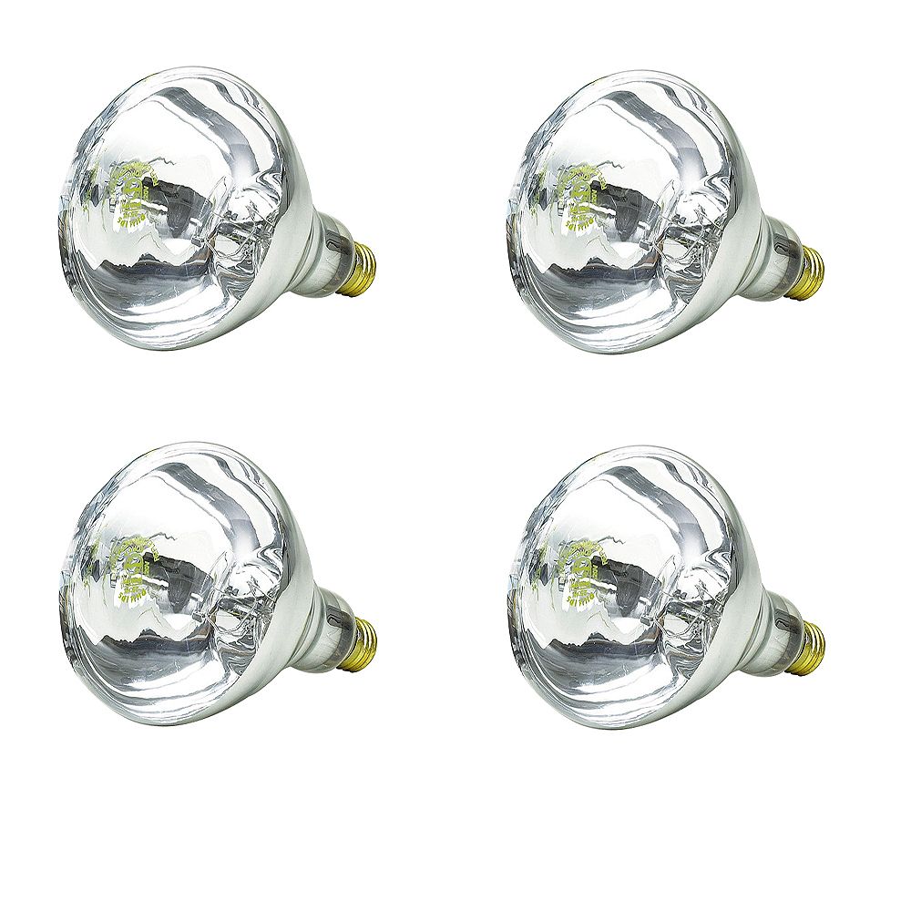 Philips 250w Br40 Incandescent Heat Lamp 4 Pack The Home Depot Canada Philips 250w Br40 Incandescent Heat, Bathroom Heat Lamp Bulb Home Depot