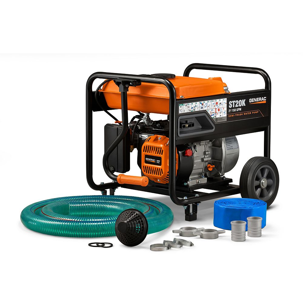 Generac 5HP 2 in. Gas Powered Semi-Trash Water with Hose Kit The Home Depot Canada