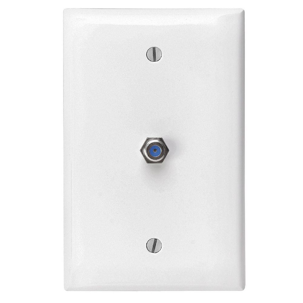 Leviton Midsize Coaxial Cable Wallplate The Home Depot Canada