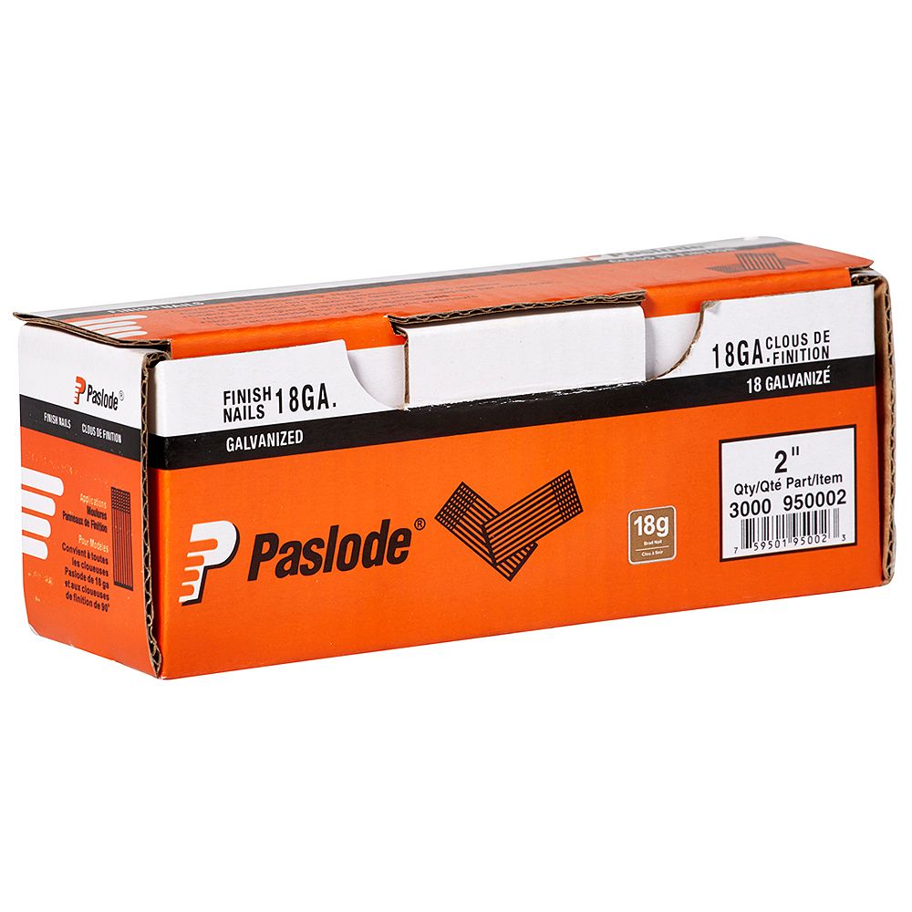 Paslode 18 Gauge Brad Nails 2" (3,000 per box) The Home Depot Canada