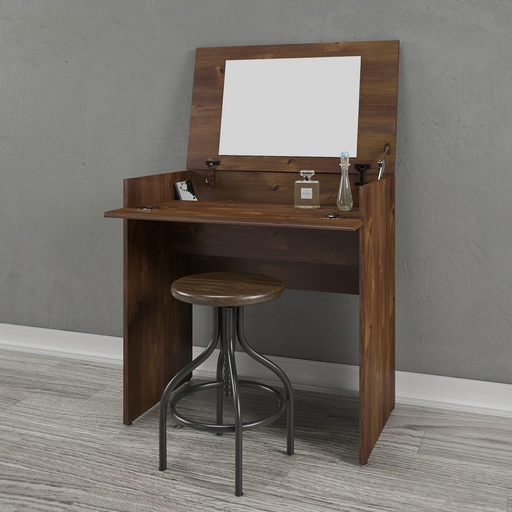 Nexera Nocce Vanity Desk In Truffle, Writing Desk Used As Vanity