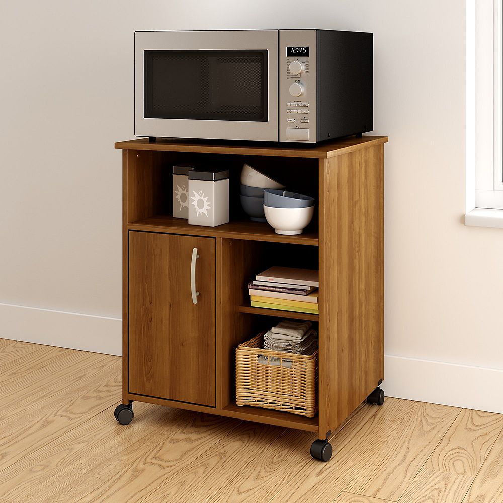 South S As Microwave Cart With Storage On Wheels Morgan Cherry The Home Depot Canada South S As Microwave Cart With