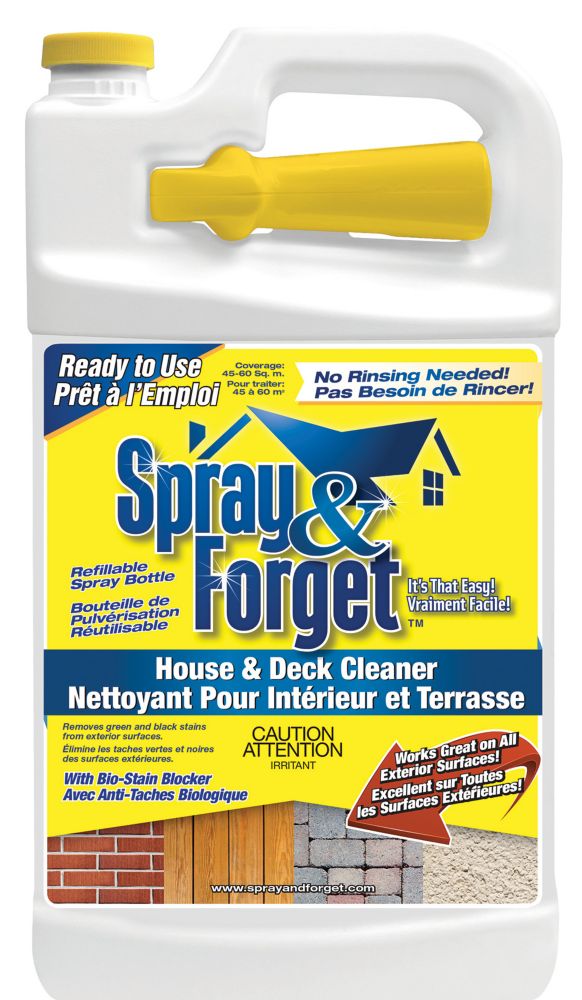 Spray & House & Deck Cleaner, Outdoor Mold Remover, w/ Nestable