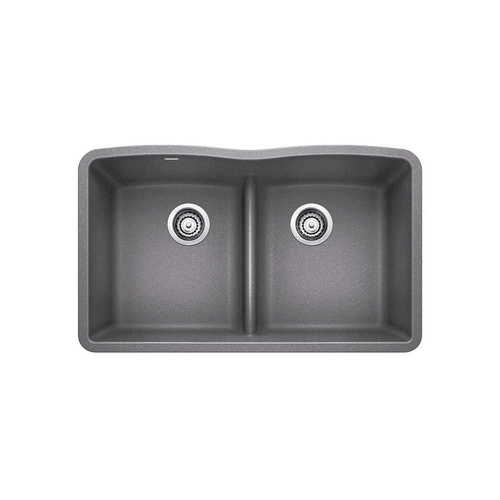 Blanco DIAMOND U 2 LOW DIVIDE Equal Double Bowl Undermount Kitchen   P 1001111697 