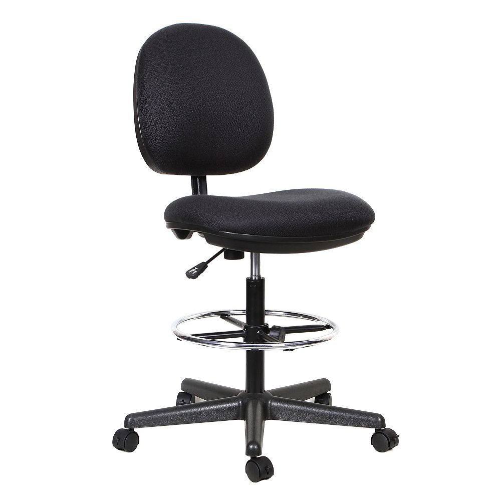 TygerClaw Mid Back Fabric Office Stool Chair | The Home Depot Canada