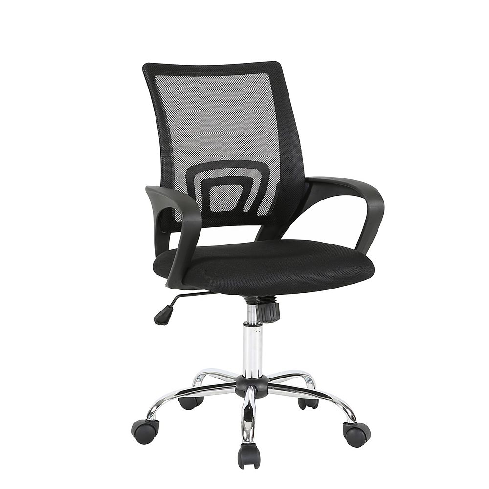 TygerClaw Mid-Back Mesh Office Chair in Black | The Home Depot Canada