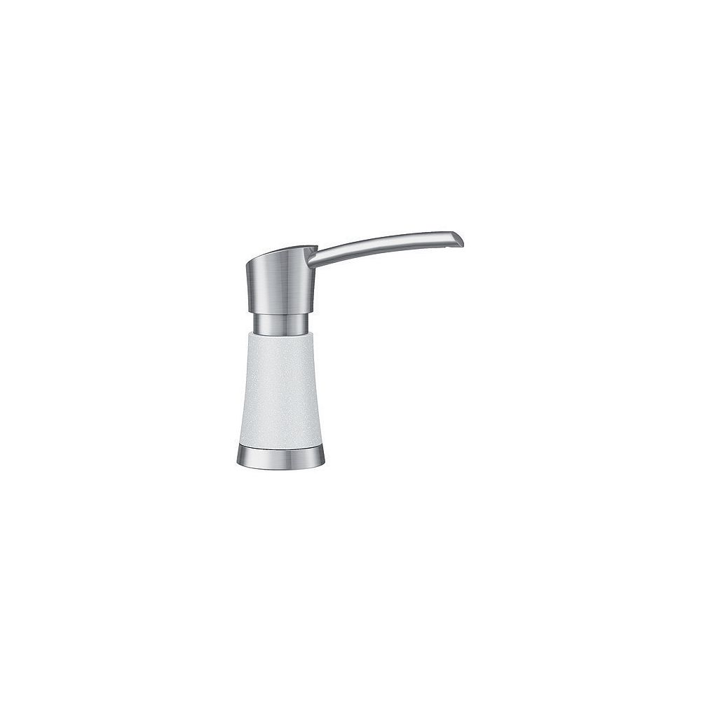 Blanco ARTONA Soap Dispenser, Stainless Finish/White, (370 ml) 12.5 fl