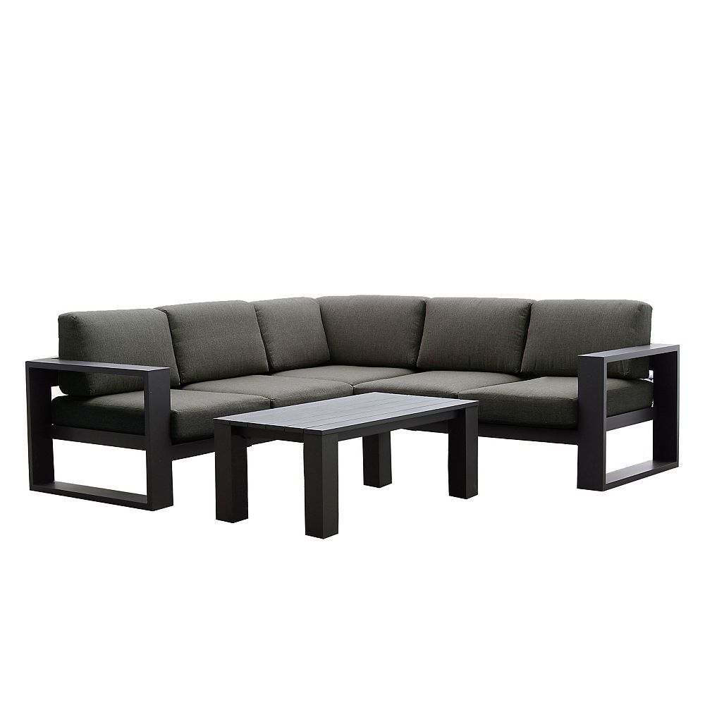 Patio Plus Cassara 4 Piece Aluminum Sectional With Sunbrella Spectrum Carbon Cushion The Home Depot Canada - Sunbrella Outdoor Patio Furniture Canada Patio Plus Cassara 4 Piece Aluminum Sectional With Sunbrella Spectrum Carbon Cushion The Home Depot Canada - Sunbrella Outdoor Patio Furniture Canada