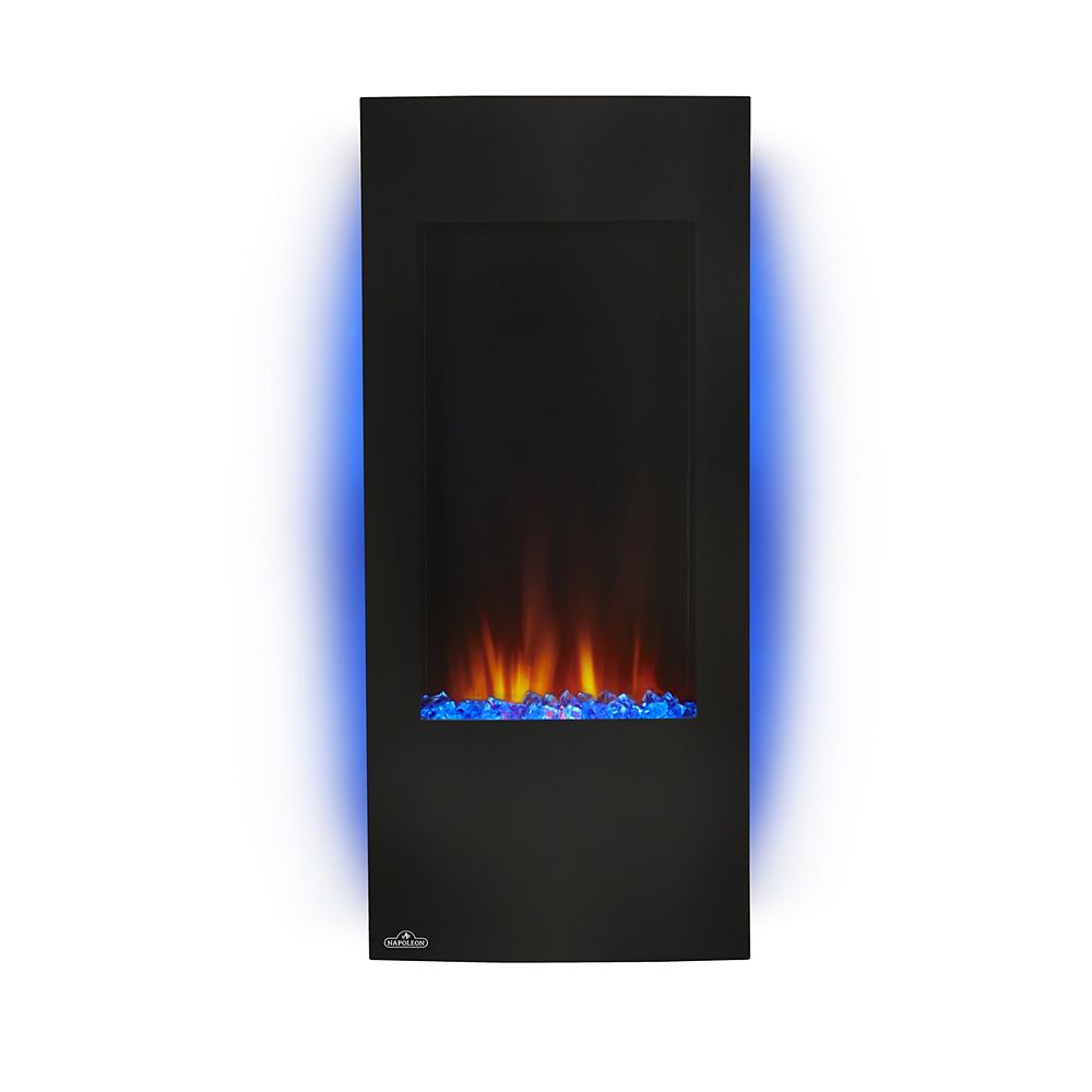 Napoleon Azure Vertical 38 Inch Wall, Napoleon Azure 38 In Vertical Black Wall Mount Electric Fireplace Nefv38h