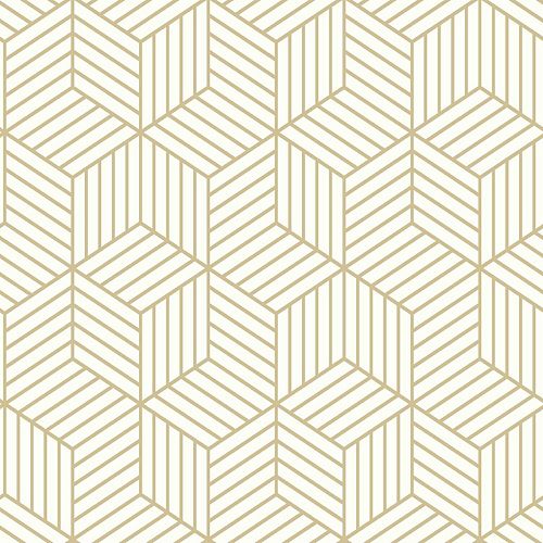 Striped Hexagon Peel and Stick Wallpaper