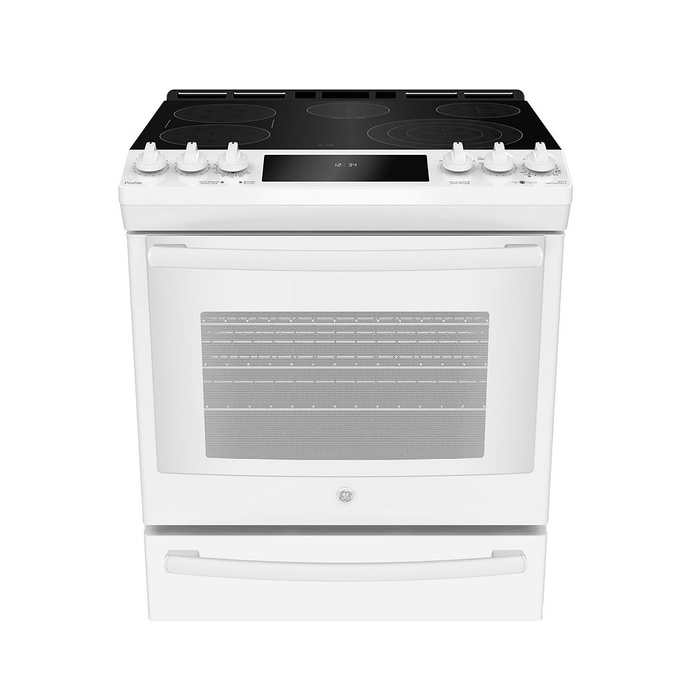 GE 30inch W 5.3 Cu. ft. Slide In Front Control Electric SelfCleaning