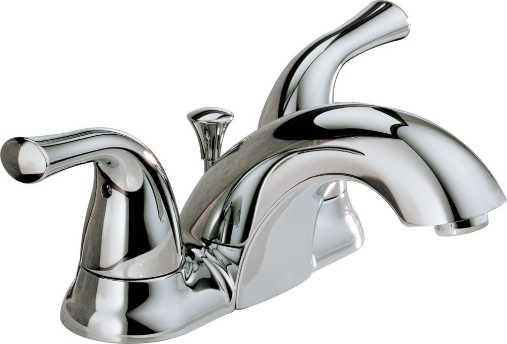 Delta Two Handle Centerset Lavatory Faucet Chrome The Home Depot Canada   P 1001119155 