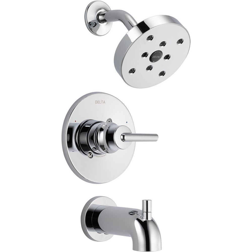 Delta Trinsic 14 Series MultiChoice Tub/Shower Trim, Chrome (Valve Sold