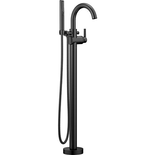 Trinsic Floor Mount Tub Filler Trim, Matte Black (Valve Sold Separately)