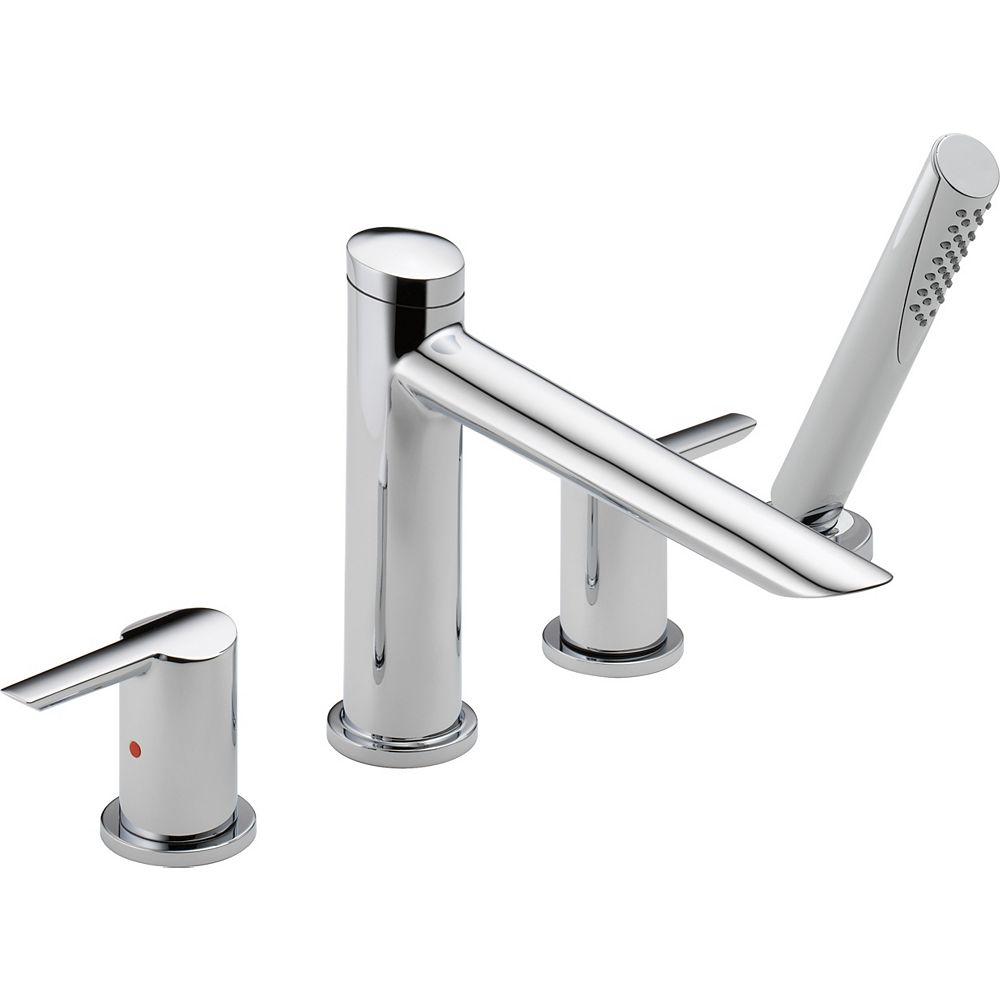 Delta Compel Roman Tub with Hand Shower Trim, Chrome (Valve Sold