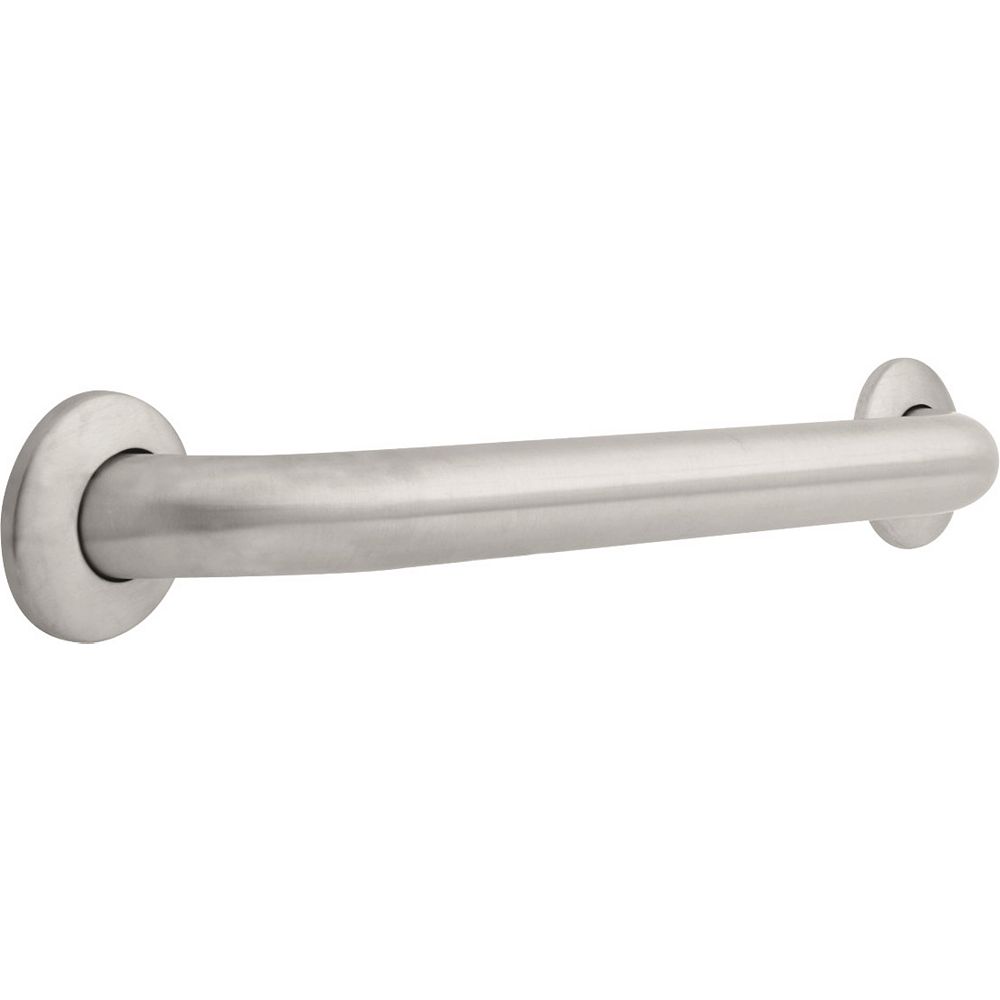 Delta 1-1/2 inch x 18 inch Grab Bar, Stainless Steel | The Home Depot ...