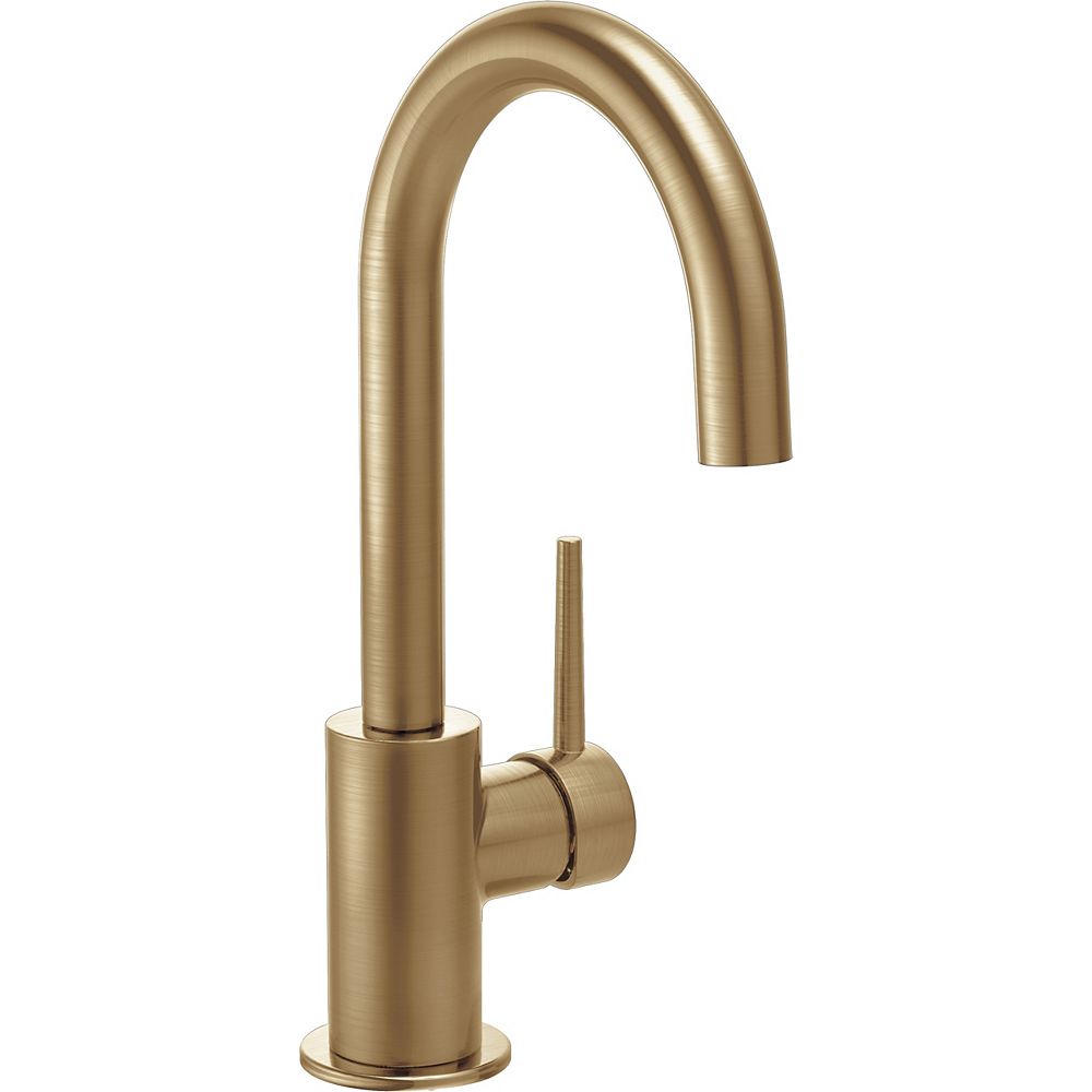 Delta Single Handle Bar/Prep Faucet in Champagne Bronze The Home
