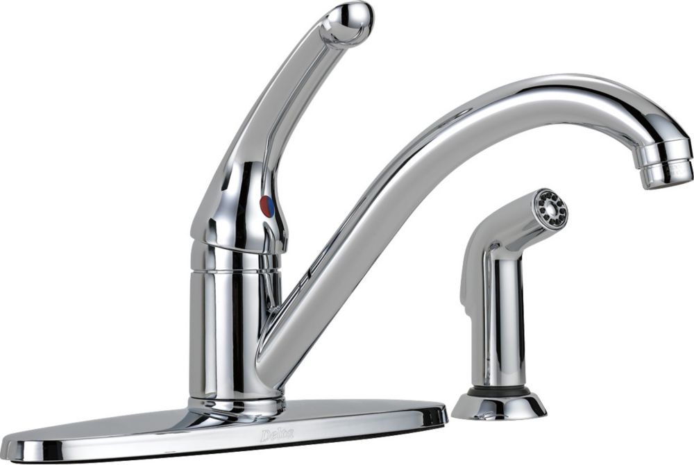 Delta Single Handle Kitchen Faucet With Spray Chrome The Home Depot   P 1001119596 