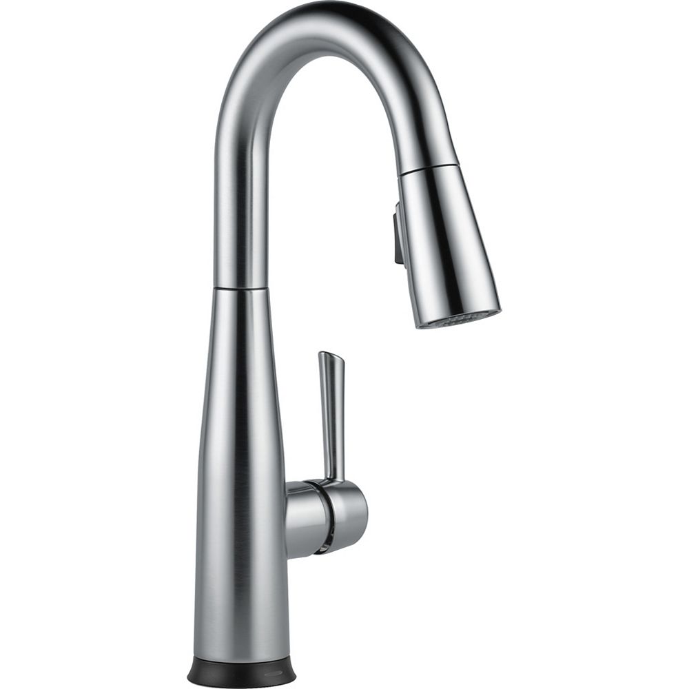 Delta Essa Single Handle Pulldown Bar/Prep Faucet with Touch2O, Arctic