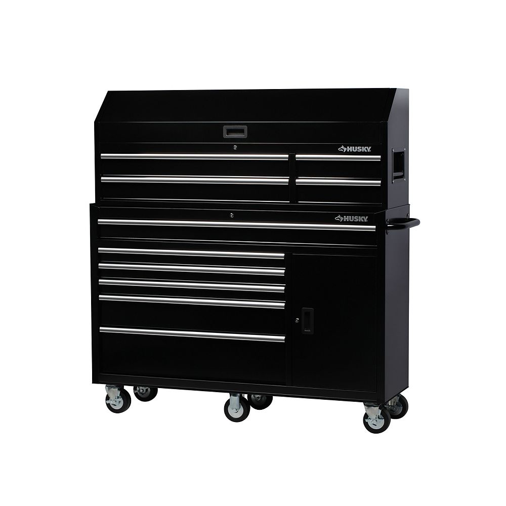 Husky 61inch W 10Drawer 1Door Mobile Combination Tool Storage Chest