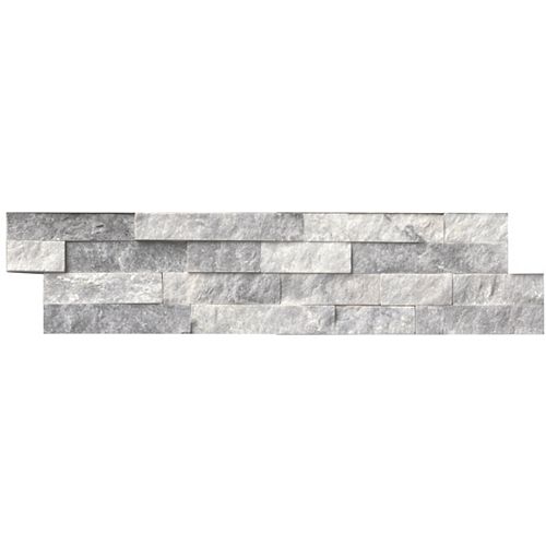 Alaska Gray Ledger Panel 6-inch x 24-inch Split-Face Marble Wall Tile (60 sq. ft. / pallet)