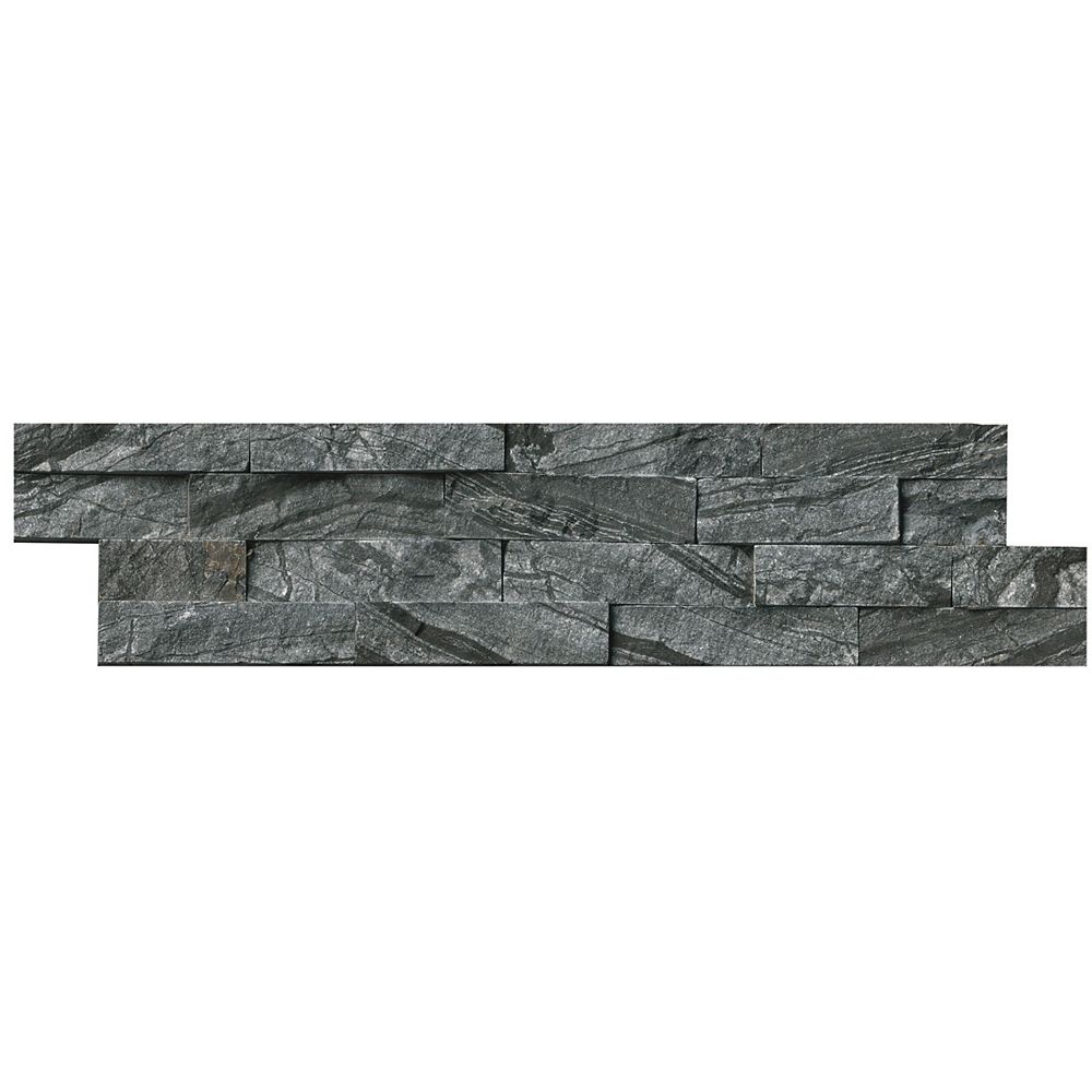 Msi Stone Ulc Glacial Black Ledger Panel 6 Inch X 24 Inch Natural Marble Tile 10 Cases The Home Depot Canada