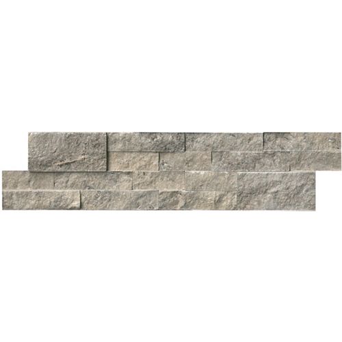 Silver Travertine Ledger Panel 6-inch x 24-inch Wall Tile (60 sq. ft. / Pallet )