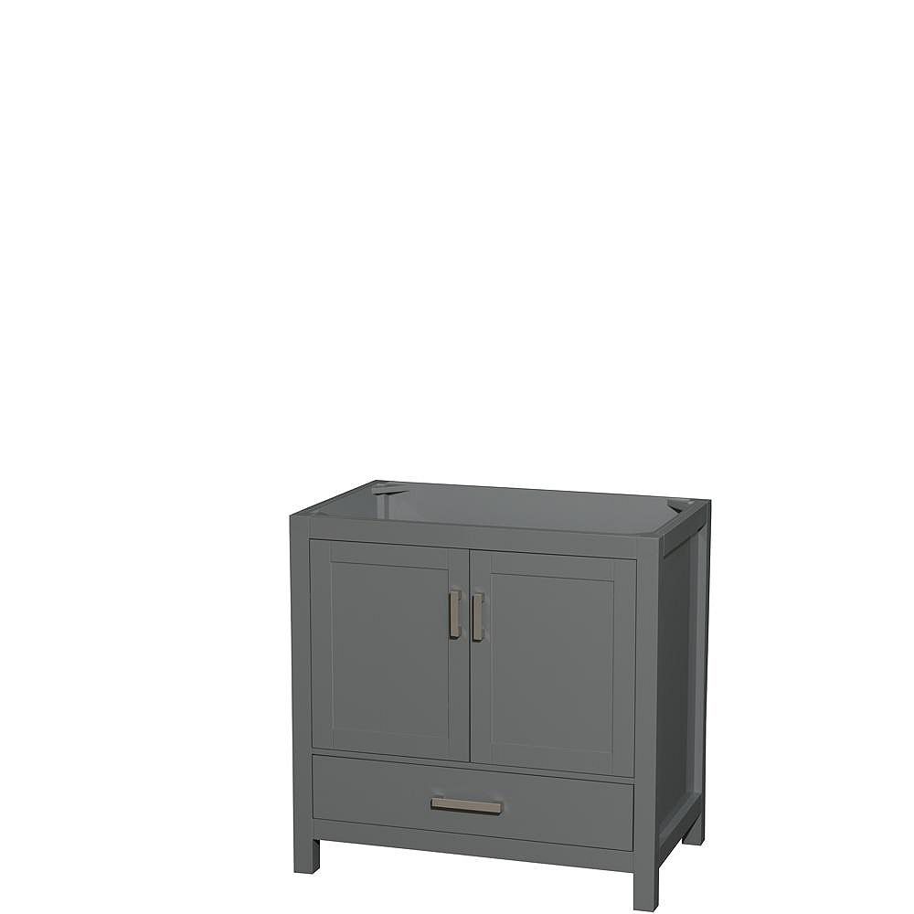 Wyndham Collection Sheffield 36 Inch Dark Gray Single Vanity