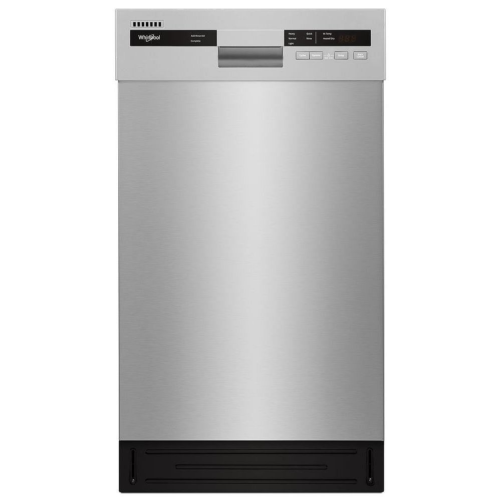 Whirlpool 18-inch W Front Control Dishwasher in Stainless Steel with Dishwasher 18 Inch Stainless Steel