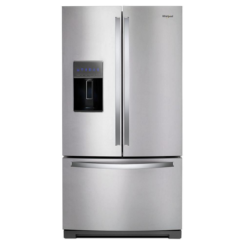 Whirlpool 36 Inch W 27 Cu Ft French Door Refrigerator In Fingerprint Resistant Stainless The Home Depot Canada
