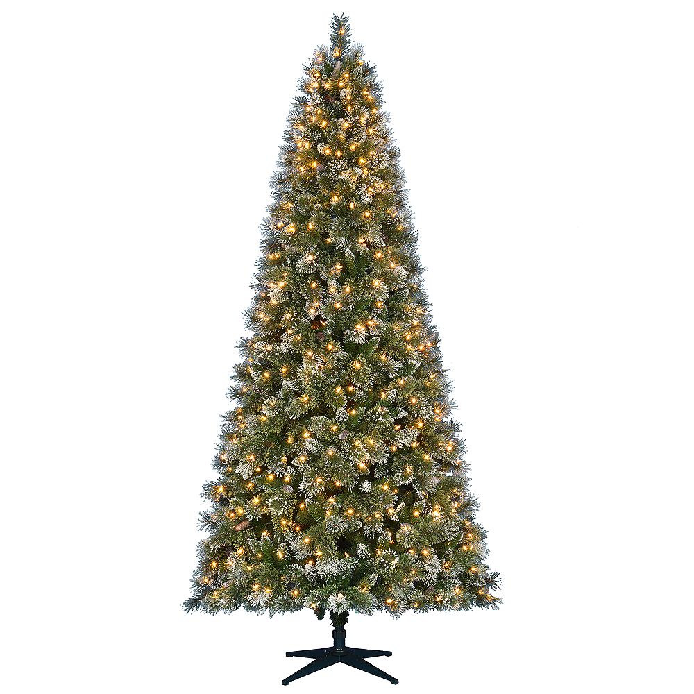 Home Accents 9 ft. PreLit LED Sparkling Pine Artificial Christmas Tree with 600 Warm Whit Home Accents 9 ft. PreLit LED Sparkling Pine Artificial Christmas Tree with 600 Warm Whit