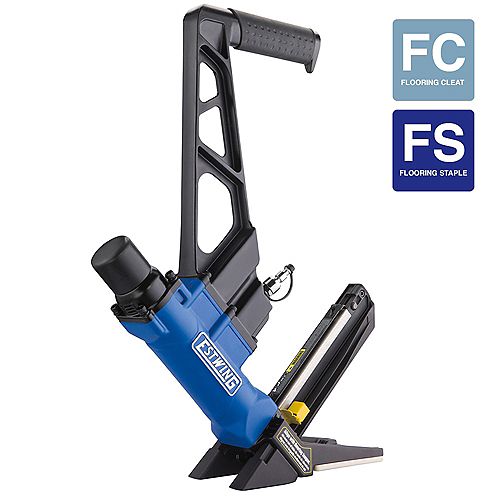 Pneumatic 2-inch-1 16-Gauge L Cleat or 15.5-Gauge Flooring Nailer/Stapler