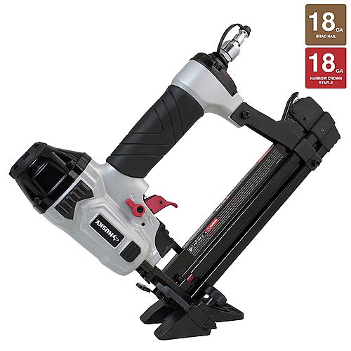 Pneumatic 4-in-1 18-Gauge 1-5/8-inch Mini Flooring Nailer and Stapler