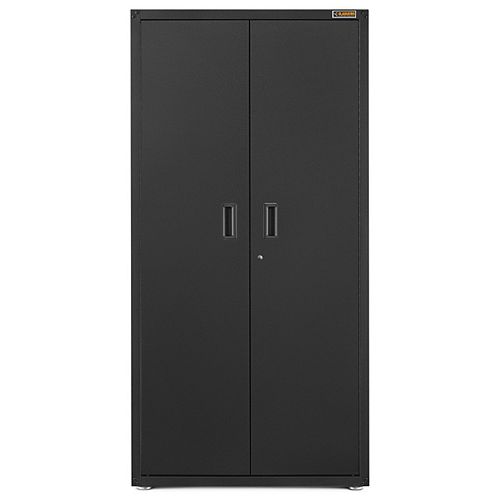 Ready-to-Assemble 72-inch H x 36-inch W x 18-inch D Steel Freestanding Garage Cabinet in Hammered Slate