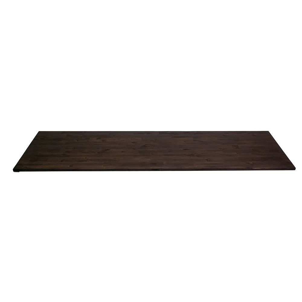 Interbuild 96 Inch X 255 Inch X 1 Inch Acacia Wood Kitchen Countertop Espresso The Home Depot Canada