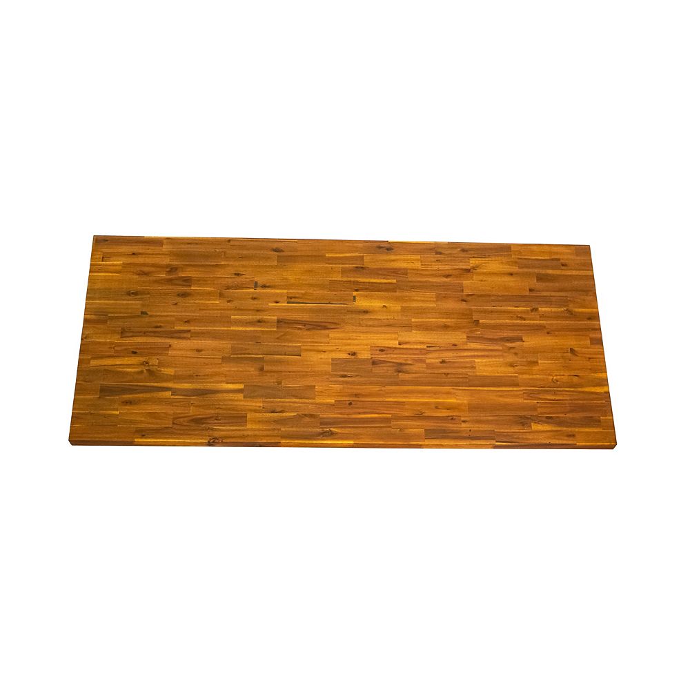 Interbuild 74 Inch X 40 Inch X 1 5 Inch Acacia Wood Kitchen Islandtop Golden Teak The Home Depot Canada