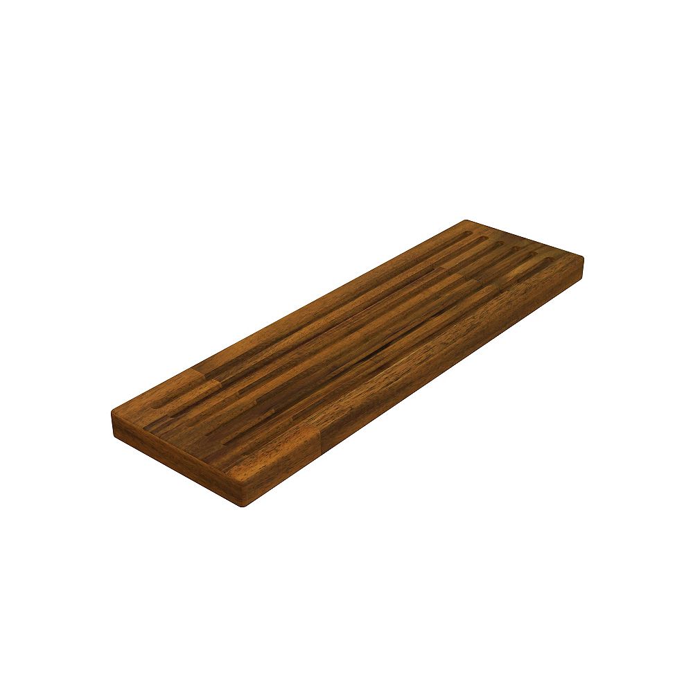 INTERBUILD 6 inch x 20 inch x 1 inch Butcher Block Cutting Boards Brown