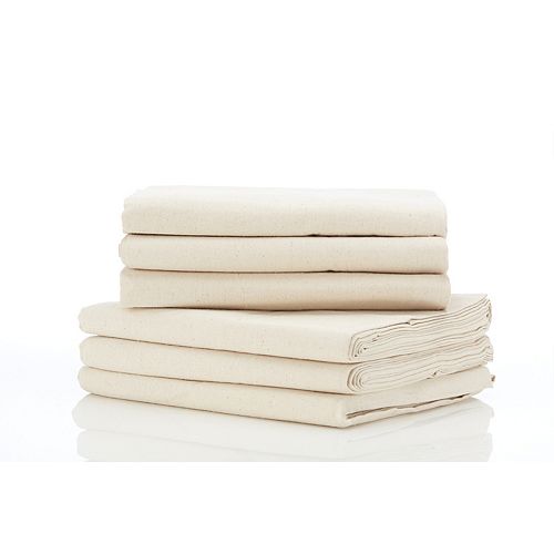 Stain Pro Heavy Duty Cotton Canvas 5ft x 12ft (1.52m x 3.66m) Drop Cloth - (6-Pack)