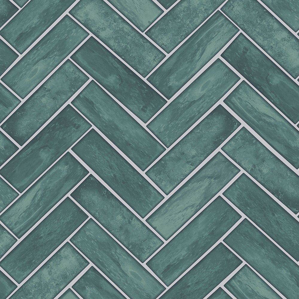 Graham & Brown Lustro Teal Removable Wallpaper Sample ...