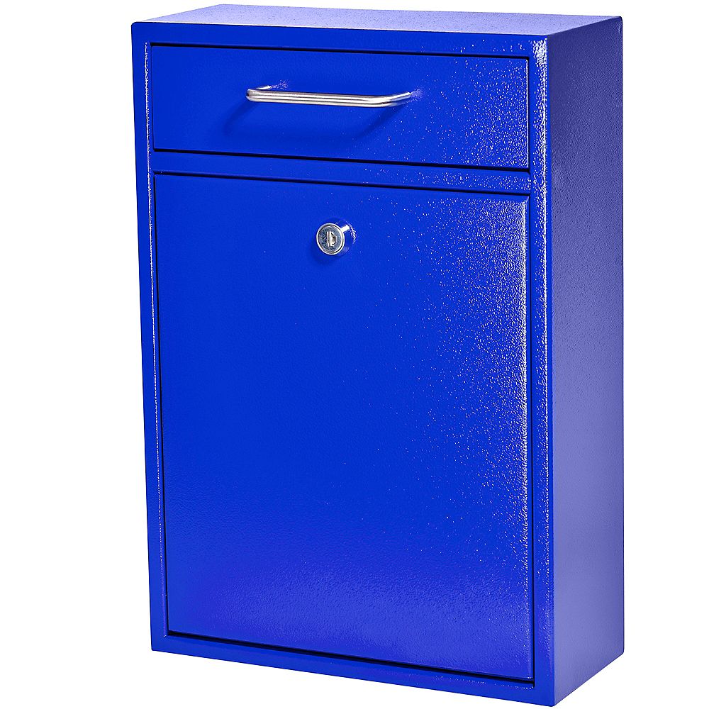 Mail Boss Locking Security Drop Box, Bright Blue The Home Depot Canada