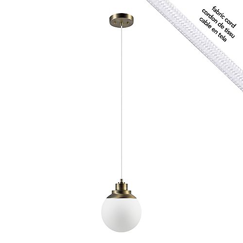 Portland 1-Light 60W Brass Pendant