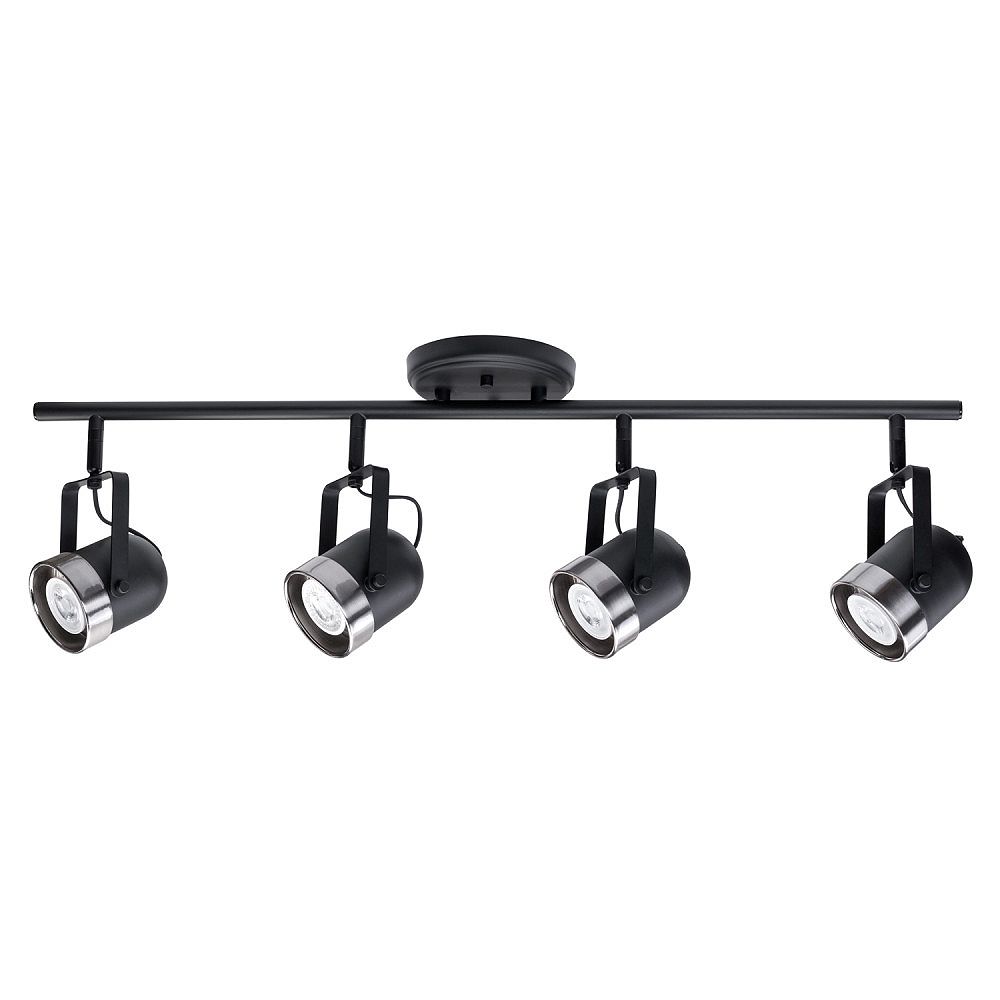 Globe Electric McCoy 4Light Track Lighting Fixture in Matte Black